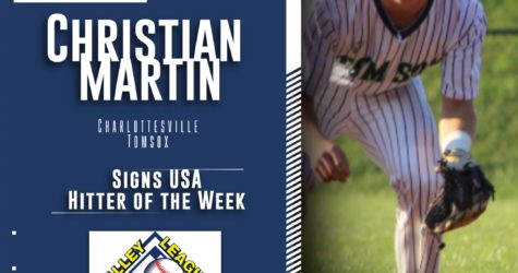 Martin Named USA Signs Hitter of the Week