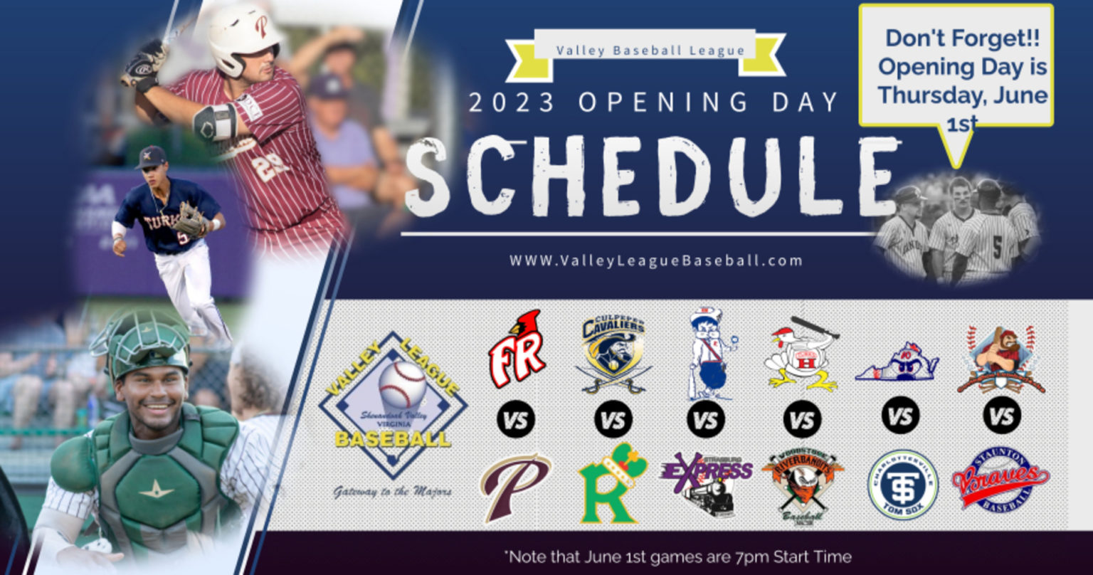 2023 Schedule Announced Valley League Baseball