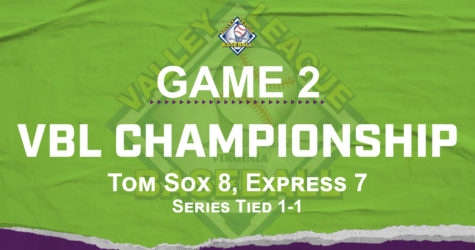 Tom Sox Even Series With 8-7 Walk-Off Win